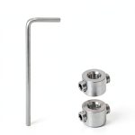 4mm Drill Stop Collar - HARFINGTON Steel Depth Ring with Hex Wrench-0