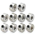 uxcell 10pcs Set Screw Shaft Collars 8mm OD 4mm Width Nickel Steel-0