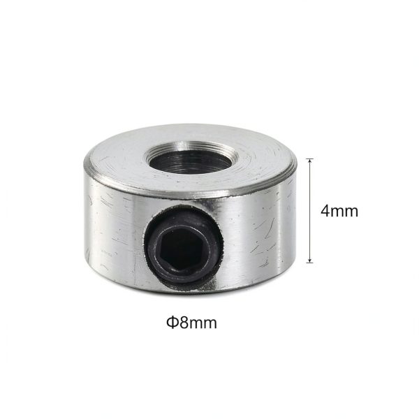 uxcell 10pcs Set Screw Shaft Collars 8mm OD 4mm Width Nickel Steel-1