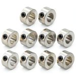 uxcell 10pcs Set Screw Collars 5.05mm Shaft 10mm OD 5mm Width Steel-0