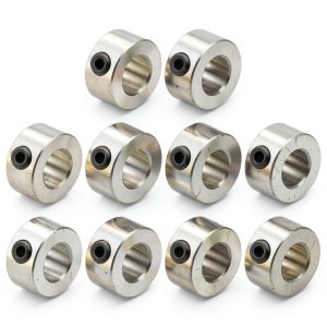 uxcell 10pcs Set Screw Collars 5.05mm Shaft 10mm OD 5mm Width Steel-0