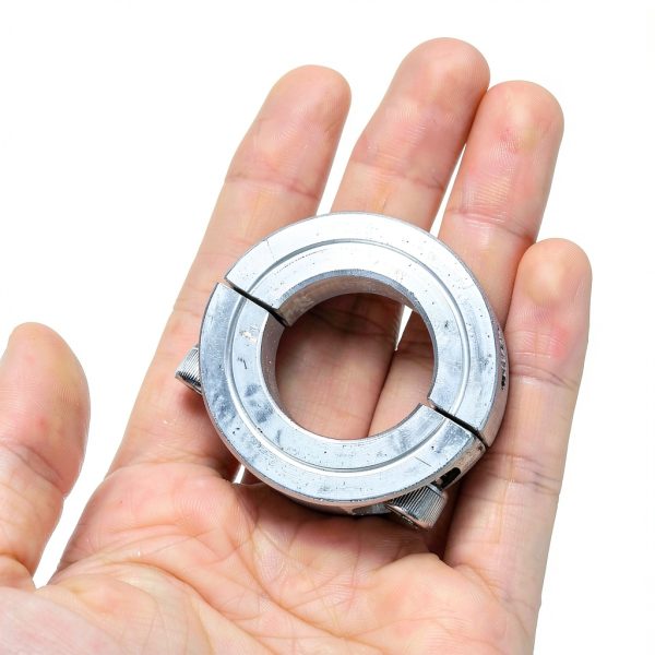 uxcell 2pcs Double Split Clamp-On Shaft Collar for 1" Shaft, Two-Piece Clamping Collar, 1-3/4" OD, 1/2" Thickness, Aluminum Alloy Set Screw Split Collar Clamp-5