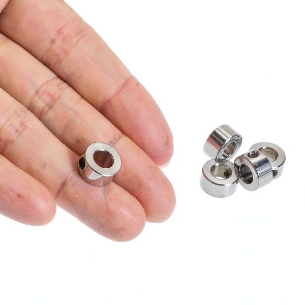 uxcell 10pcs Set Screw Collars 5.05mm Shaft 10mm OD 5mm Width Steel-3