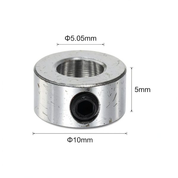 uxcell 10pcs Set Screw Collars 5.05mm Shaft 10mm OD 5mm Width Steel-1