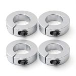(Pack of 4) Shaft Collar Bore 20mm, Aluminum Alloy One Piece Shaft Collar Clamp Style, 40mm OD, 12mm Thickness, with M5 Set Screws-0