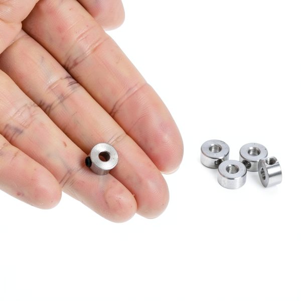 uxcell 10pcs Set Screw Shaft Collars 8mm OD 4mm Width Nickel Steel-3
