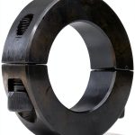 Climax Metal 2C-125 Steel Two-Piece Clamping Collar, Black Oxide Plating, 1-1/4" Bore Size, 2-1/16" OD, With 1/4-28 x 3/4 Set Screw, 1 Count-0
