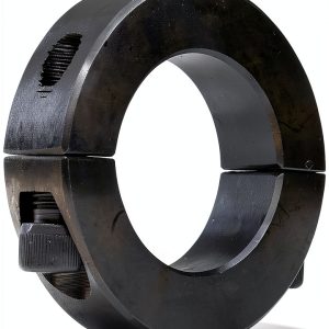 Climax Metal 2C-125 Steel Two-Piece Clamping Collar, Black Oxide Plating, 1-1/4" Bore Size, 2-1/16" OD, With 1/4-28 x 3/4 Set Screw, 1 Count-0