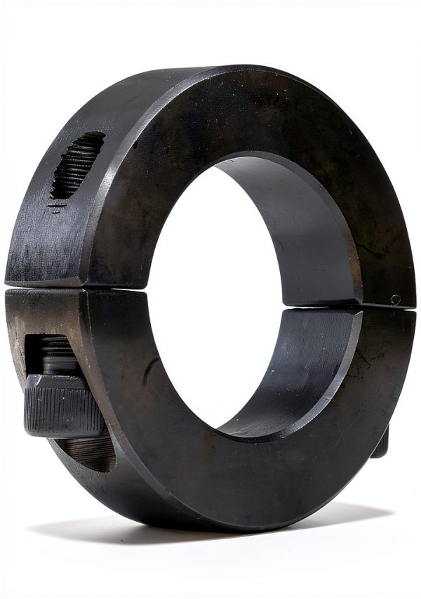 Climax Metal 2C-125 Steel Two-Piece Clamping Collar, Black Oxide Plating, 1-1/4" Bore Size, 2-1/16" OD, With 1/4-28 x 3/4 Set Screw, 1 Count-0