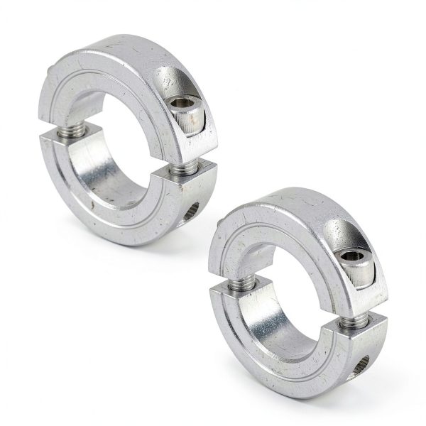 uxcell 2pcs Double Split Clamp-On Shaft Collar for 1" Shaft, Two-Piece Clamping Collar, 1-3/4" OD, 1/2" Thickness, Aluminum Alloy Set Screw Split Collar Clamp-0