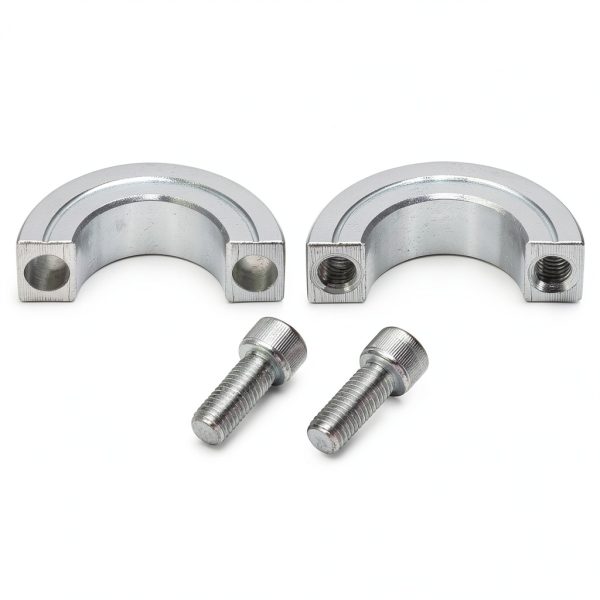 uxcell 2pcs Double Split Clamp-On Shaft Collar for 1" Shaft, Two-Piece Clamping Collar, 1-3/4" OD, 1/2" Thickness, Aluminum Alloy Set Screw Split Collar Clamp-4
