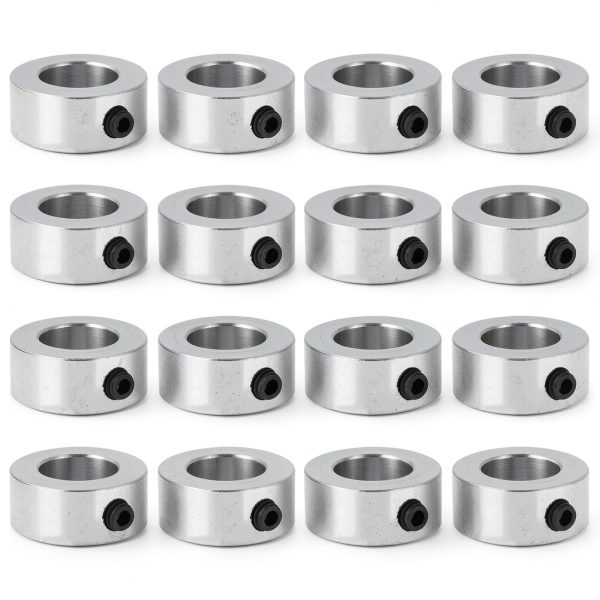 5/8" Bore Shaft Collars MUXHEL Zinc Plated Carbon Steel Clamp-On 12pcs-0