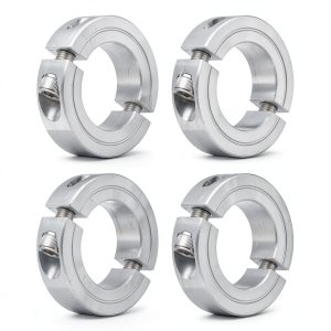 uxcell Double Split Clamp-On Shaft Collar 1-1/8" 1-7/8" OD Aluminum-0