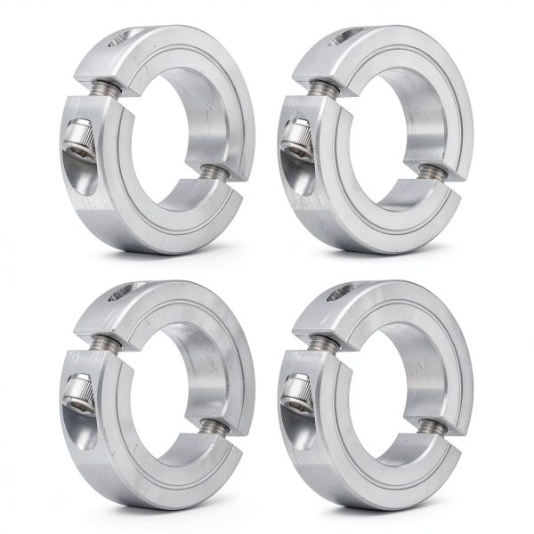 uxcell Double Split Clamp-On Shaft Collar 1-1/8" 1-7/8" OD Aluminum-0